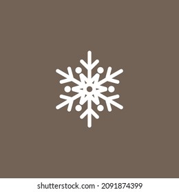 Snowflake vector illustration, flat design snowflake icon, christmas item