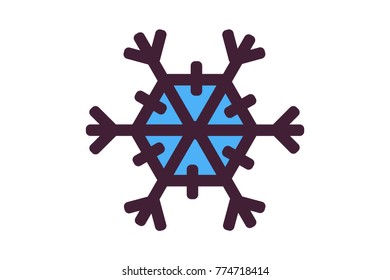 Snowflake vector illustration icon.