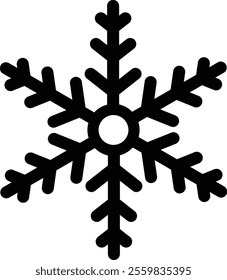 Snowflake Vector illustration icon black