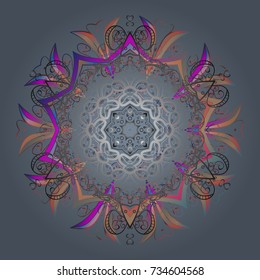 Snowflake Vector illustration. Snowflake Icon. Vector illustration. Snowflake isolated on neutral, gray and pink colors.
