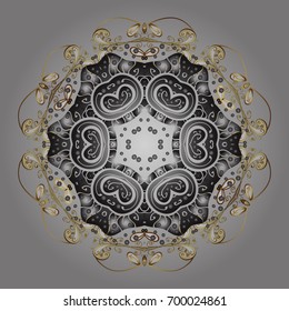 Snowflake Vector illustration. Snowflake Icon. Winter mandala. Snowflake isolated on gray background.
