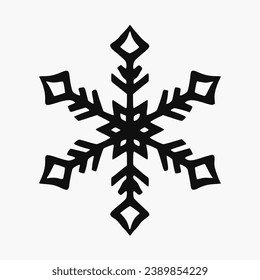 Snowflake vector Illustration isolated on white background