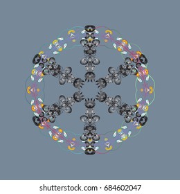 Snowflake Vector illustration. Snowflake isolated on colorful background. Snowflake Icon. Vector illustration.