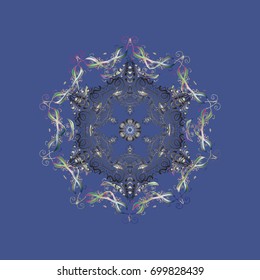 Snowflake Vector illustration. Vector illustration. Snowflake isolated on colored background.