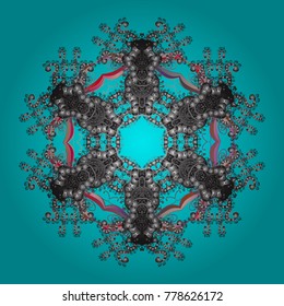 Snowflake Vector illustration. Isolated on blue, gray and neutral colors. Snowflake Icon. Winter snowflake.