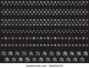 Colección de material de ilustración de vector copo de nieve