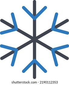 ilustración del vector copo de nieve sobre un fondo transparente. Símbolos de calidad superior. Iconos vectoriales de glifos para diseño de conceptos y gráficos. 
