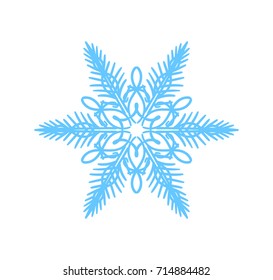 Snowflake vector illustration. Winter simbol. Snow icon