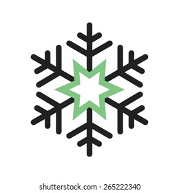 Snowflake vector image to be used in web applications, mobile applications, and print media.