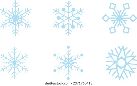 Imagen vectorial de copo de nieve o imagen prediseñada