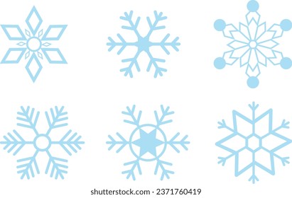 Imagen vectorial de copo de nieve o imagen prediseñada