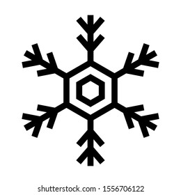 snowflake vector isolated line icon 