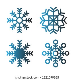 snowflake vector isolated on white background