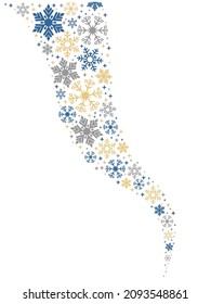 snowflake vector isolated on white  background. eps vector