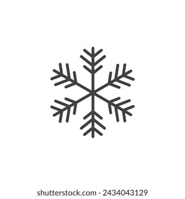 Snowflake Vector Line Icon illustration.