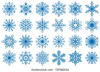 Snowflake Vector Ornaments Set 11. Great for winter and Christmas projects.