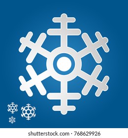 Snowflake vector in paper art and craft style for happy christmas and new year. vector illustration.