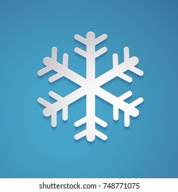 Snowflake vector in paper art style.