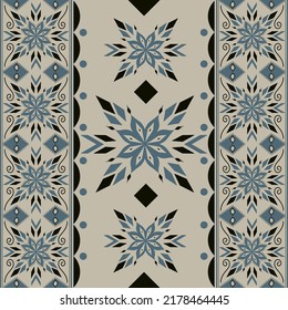 Snowflake vector pattern with an abstract frozen flower in winter for wallpaper, background, carpet, textile, clothing, wrapping, batik, fabric, seasoning vector illustration