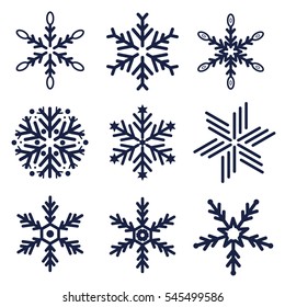 Snowflake vector and season nature winter flake symbol. Snowflake frozen ice xmas cold winter and frost snow silhouette sign. Winter snow traditional beautiful snowflake star ornament.