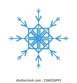 Snowflake vector sign. Snowflake Christmas Icon. Snow Isolated on white background. Vector eps10
