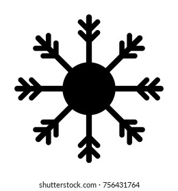 snowflake vector sign isolated on white background
