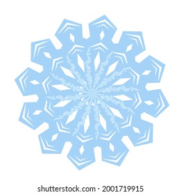 Snowflake vector stock illustration. Snow. Winter. Isolated on a white background.