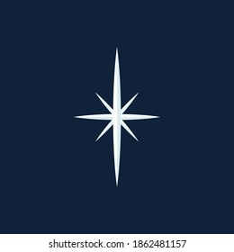 Snowflake vector. Snowflake symbol vector. Star vector.