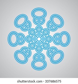 Snowflake - vector symmetric ornament - winter season - Christmas