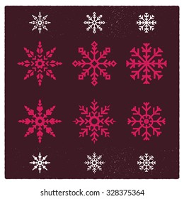 snowflake vector vintage ornaments