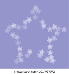 Snowflake vector which consists of isolated elements. Stylish, consist of beautiful elements in snowflake vector. Can be used as print, wallpaper, cards, poster, logo, background and etc.