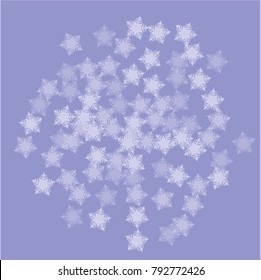 Snowflake vector which consists of isolated elements. Stylish, consist of beautiful  elements in snowflake vector. Can be used as print, wallpaper, cards, poster, logo, background and etc.