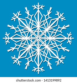 Snowflake vector white cartoon. Snow.