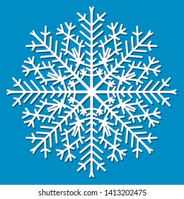 Snowflake vector white cartoon. Snow.