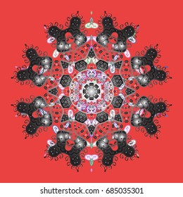 snowflake vector, winter elements on a colored background. Vector christmas abstract colorful background with cute snowflake.