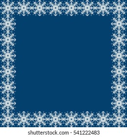 Snowflake vector winter frame
