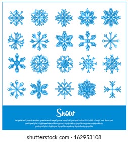 Snowflake Vectors illustration. 