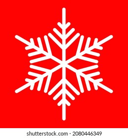 Snowflake vetor icon cristmas december