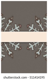 snowflake vintage card with textured background