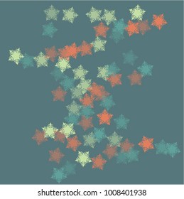 Snowflake vintage which consists of isolated elements. Stylish, consist of beautiful elements in snowflake vintage. Can be used as print, wallpaper, cards, poster, logo, background
