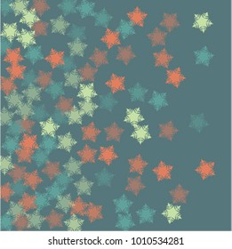 Snowflake vintage which consists of isolated elements. Stylish, consist of beautiful elements in snowflake vintage. Can be used as print, wallpaper, cards, poster, logo, background
