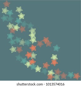Snowflake vintage which consists of isolated elements. Stylish, consist of beautiful elements in snowflake vintage. Can be used as print, wallpaper, cards, poster, logo, background