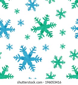 snowflake, watercolor, background