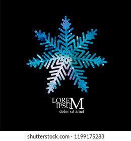 snowflake watercolor object