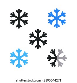 Paquete de iconos de previsión meteorológica de copo de nieve
