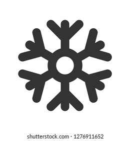Snowflake weather Icon. Dark weather icon on white background. Vector illustration.