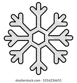snowflake weather isolated icon