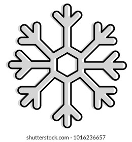 snowflake weather isolated icon