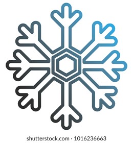 snowflake weather isolated icon