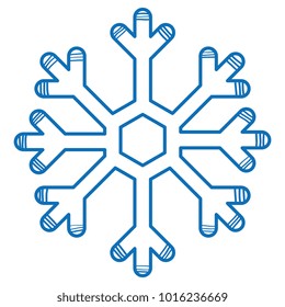 snowflake weather isolated icon